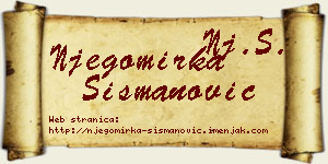 Njegomirka Šišmanović vizit kartica